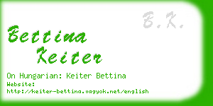 bettina keiter business card